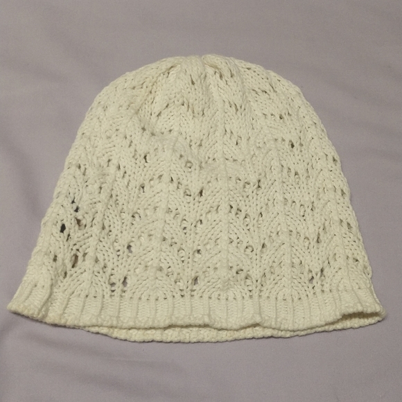 Cream Crocheted Beanie - Picture 1 of 4